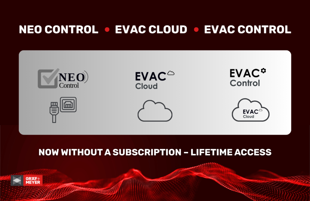 NEO Control, EVAC Cloud & EVAC Control – now with permanent licenses ...